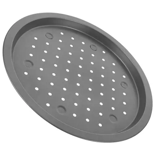 Produktbild: Amosfun Pizza-backform Löcher Pizza-grillpfanne Für Den Ofen Einfach Zu Bedienen Karbonstahl
