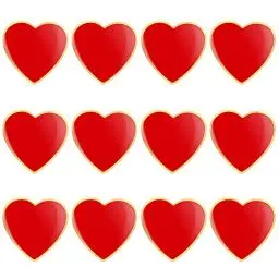 Produktbild: Amosfun Rote Herz Liebe Emaille Pin Dekoration 12 Stücke Valentinstag Emaille Anstecknadel Kleidung Brosche Herz Liebe Brosche Für Kleidung Taschen Hüte