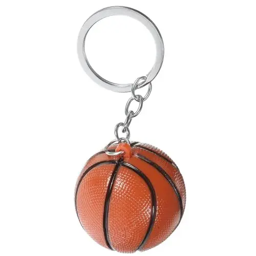 Produktbild: Amosfun Rugby Basketball Fußball Schlüsselanhänger Lustige Schlüsselband PU Taschenanhänger Auto Schlüsselring Anhänger für Kinder Damen Herren