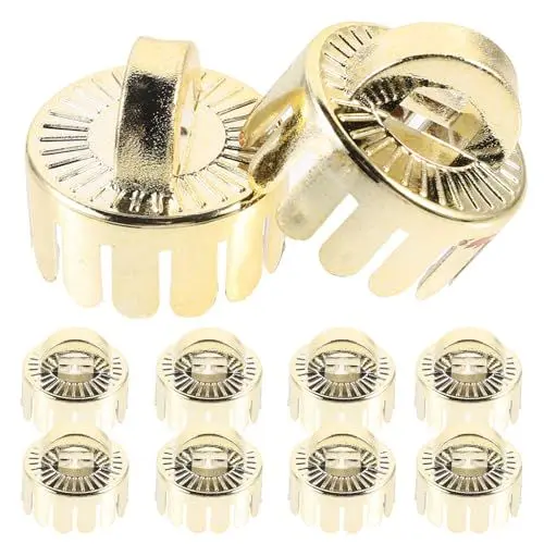 Produktbild: Amosfun Runde Weihnachtsornament-Kappen 12 Stück Weihnachts-Ersatz-Ornament-Aufhänger Kappen Für Weihnachtsdekoration Aus Porzellan Oder Glas DIY-Dekorationen