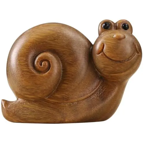 Produktbild: Amosfun Schnecke Holzstatue Mikrolandschaftsdekor Tierskulptur Schnecke Dekoration Holzschnecke Statue Außendekoration Automobilzubehör schickes Schneckenmodellierdekor Schneckenhandwerk