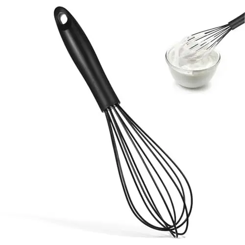 Produktbild: Amosfun Rührbesen-set – Kratzfester Schneebesen Aus Silikon Mehrzweckwerkzeug Mini-schneebesen Pp + Silikon + 430er Stahl Leicht Zu Reinigen Unverzichtbar Für Die Küche