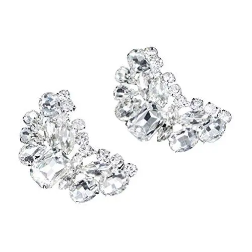 Produktbild: Amosfun Schuhclips Zirkon Kristall Mond Form Schuhschnalle Schuh DIY Dekoration für Braut Hochzeitskleid 2 Stück