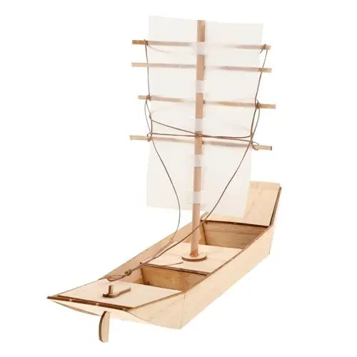 Produktbild: Amosfun Segelmodell Modellbausätze Bausatz Für Modellboote Modell Segelboot Dekorative Schiffe Bootsdekor Segelboot-Dekoration Für Zuhause Spielzeugboote Für Kinder Boot-Puzzle Holz