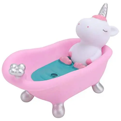 Produktbild: Amosfun Cartoon Seifenhalter Einhorn Seifenschale Rosa, Niedliche Tier Badewanne Seifenkiste FüR Badezimmer Dusche KüChe Waschbecken