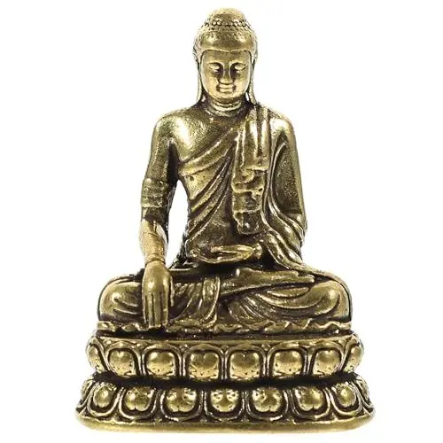 Produktbild: Amosfun Retro Messing Enlightenment Statue- Handgefertigte Sakyamuni Skulptur - Tischdeko Und SammlerstüCk FüR Enlightenment Statue-Liebhaber