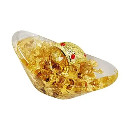 Produktbild: Amosfun Skulptur Die Briefbeschwerer Anzieht Nach Hause Gelb Bao Anzieht Auto Wohlstand Kristall Glück Xxmm Dekor Glück Glück Handwerk Mini-Vorbereitungen Bar Ziegel Shui