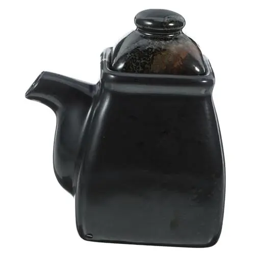 Produktbild: Amosfun Sojasaucenspender Aus Keramik Öl Und Essigflasche Für Küche Saucenspender Mit Ausgießer Für Sojasauce Öl Und Dressing
