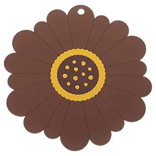 Produktbild: Amosfun Tassenmatten Dekorative Silikon-untersetzer mit Sonnenblumenmuster Hitzebeständig – Tischset für Das Restaurant Zu Hause