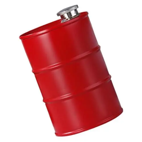 Produktbild: Amosfun Tragbare Weinflasche Professionelle Kantine Spirituosenbehälter Tragbare Flasche Flaschen Für Spirituosen Für Männer Kleine Schnapsflasche Whiskyflasche Rostfreier Stahl Rot