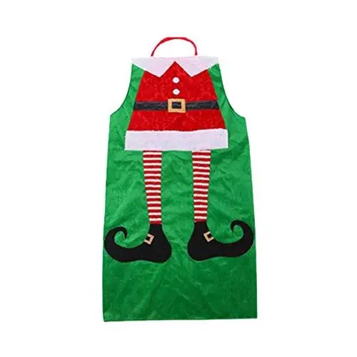 Produktbild: Amosfun Weihnachten Schürze Elf Cosplay Kostüm Küchenschürze für Weihnachten Urlaub Kochen Backen Crafting Garten bbq Partei begünstigt grün