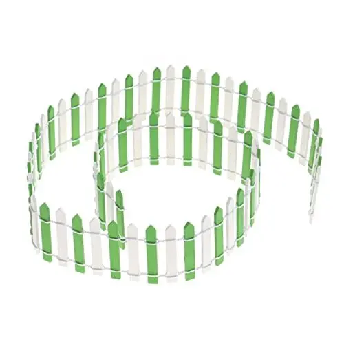 Produktbild: Amosfun Zauntor Selber Bauen Dekorativer Gartenzaun Gartenminiaturen Bausatz Weihnachtsbaumzäune Mikro-landschaftszaun Weihnachten Miniaturzaun Feen Miniaturen Hölzern Werkzeug