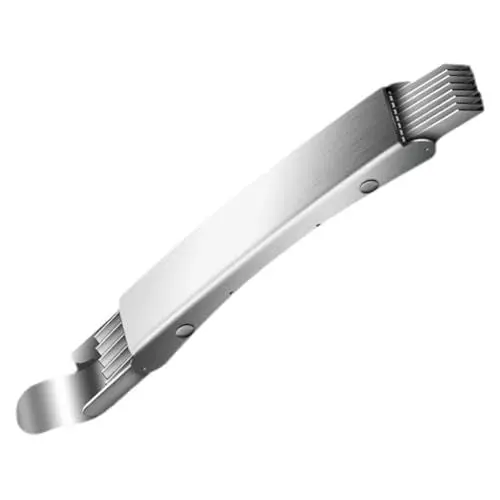 Produktbild: Amosfun Zwiebelschneider Aus Edelstahl Für Frühlingszwiebeln Und Gemüse Multifunktionaler Küchenschneider Mit Doppeltem Kopf Für Dünne Und Scheiben Robust Und Rostfrei Für Einfache Reinigu