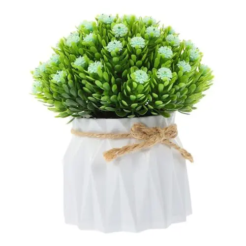 Produktbild: Amosfun künstliche Rosmarin Pflanze Pflanzen drinnen Bürodekoration Zimmerpflanzen Anlage künstliche Pflanzen dekorative Kunstblume verschleißfeste Kunstblume Mini Blumen Bonsai
