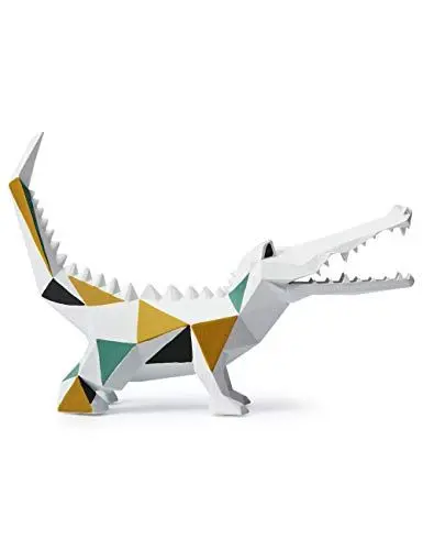 Produktbild: Amoy-Art Krokodil Skulpturen Arts Modern Dekor Figuren Tier Statue Wohnzimmer Kunst Polyresin Geschenk 27cm