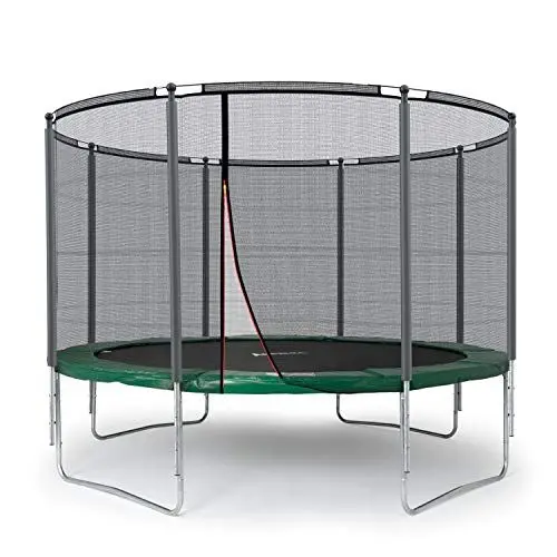 Produktbild: Ampel 24 Outdoor Trampolin 366 cm komplett mit außenliegendem Netz, Stabilitätsring, 8 gepolsterten Stangen, Belastbarkeit 160 kg (Grün)