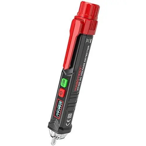 Produktbild: amropi Berührungslos Wechselstrom Spannung Stift Prüfgerät Alarmmelder mit Akustischem Signalgeber und Licht Alarm (1 Stift Prüfgerät)