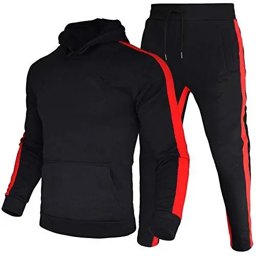 Produktbild: amropi Herren Trainingsanzug Jogginganzug Männer Kapuzenpullover und Jogginghose Sportanzug (Schwarz,6XL)