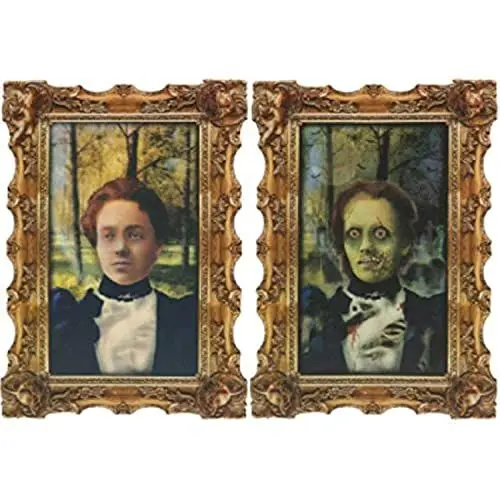 Produktbild: Amscan 194419 - Linsenrasterbild Scary Ghoul, Größe 45,7 x 30,4 cm, Plastik, Geist, Portrait, Wanddekoration, Karneval, Mottoparty, Halloween