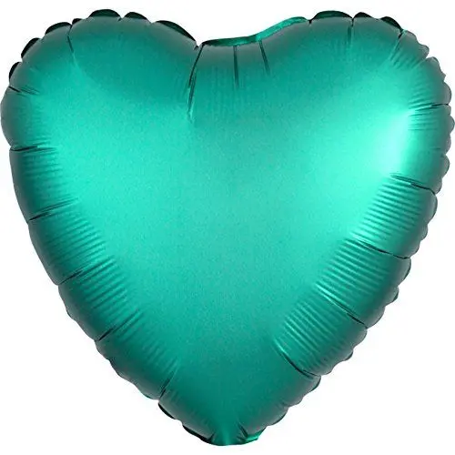 Produktbild: Amscan 3679901 - Standard Folienballon Satin Luxe Jade, Herz, Durchmesser 43 cm, Luftballon, Heliumballon, Hochzeit