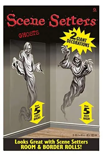Produktbild: Amscan 672139 - Wanddekoration Geister, Größe 165 x 85 cm, Wanddekoration, Wandtattoo, Mottoparty, Halloween