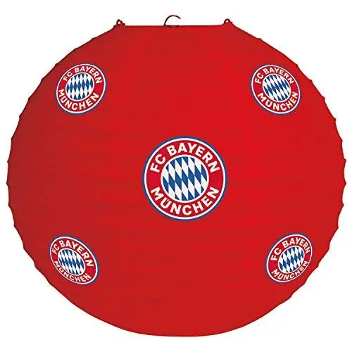 Produktbild: Amscan 9906517 - FC Bayern München Lampion, 1 Stück, Größe 20 cm, aus Papier, mit Bayernlogo, perfekt als Dekoration für die Fan-Party oder das Fußballfest