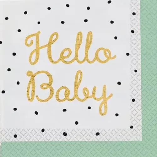 Produktbild: Amscan 9913152 - Servietten Hello Baby - 16 Stk. - 33 x 33 cm