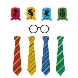 Produktbild: Amscan 9915086 - Foto Set Harry Potter, Wappen, Krawatten, Brillen, Fotobox, Kindergeburtstag, Mottoparty