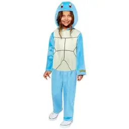 Produktbild: Amscan 9918504 – Offiziell lizenzierter Unisex-Overall „Pokémon Eichhörnchen“ mit Kapuze, Kostüm für Kinder, Alter: 8-10 Jahre