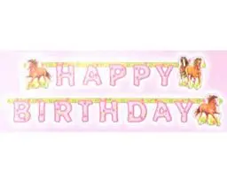 Produktbild: Amscan – 551265 – Pferdegirlande Happy Birthday – 180 x 15 cm