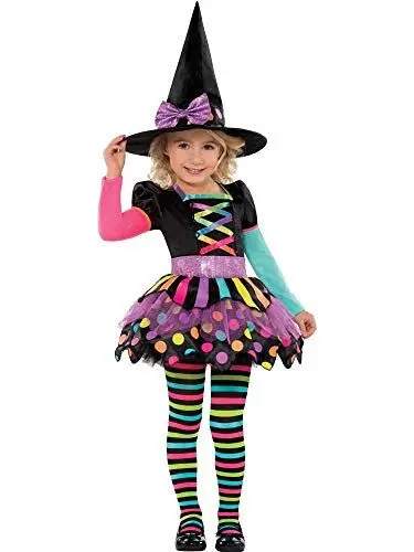 Produktbild: Amscan - Kinderkostüm Hexe mit Kleid und Hexenhut, für Halloween, Fasching und Karneval, 2-3 Jahre