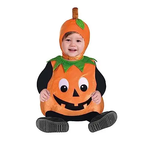 Produktbild: amscan 9903882 Baby-Kürbis-Kostüm, Alter 3–12 Monate, 1 Stück