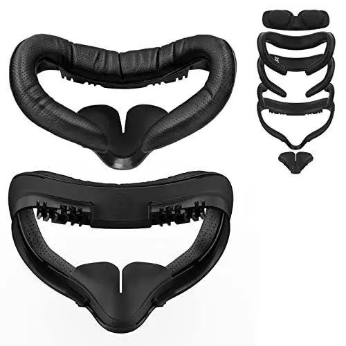 Produktbild: AMVR Resilient VR Facial Vent Soft Interface Bracket für Quest 2 & Anti-Leckage Light PU-Lederschaum-Gesichtsabdeckung Ersatzpolster, Custom Comfort Zubehör 7-in-1 Set (Nicht kompatibel mit Quest 3)