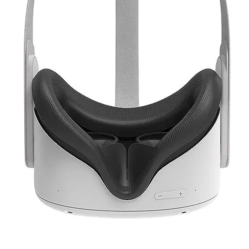 Produktbild: AMVR VR Silikon-Gesichtsbedeckung für Quest 2 Headset, schweißfest wasserdichtes Anti-Schmutz-Ersatzkissen Pads Zubehör (Black)