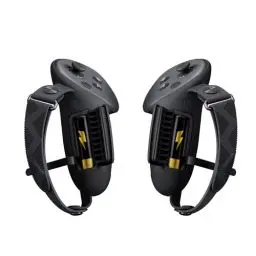Produktbild: AMVR Verbesserte Controller-Griffabdeckung, kompatibel mit Meta/Oculus Quest 3s/Quest 3-Zubehör, mit Batterieöffnungsabdeckung und Knöchelriemenschutz (Nicht für Ladestation)