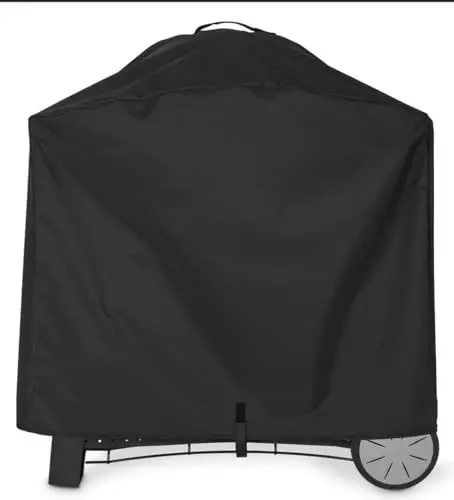 Produktbild: AMZBBQ® Premium Grillabdeckung wetterfest - 85 x 100 x 55 cm - 100% wasserdichte Abdeckhaube für Gas-& Elektrogrill - UV-Beständige Grillhaube mit Hochwertiger Beschichtung für Weber Q2000/Q2200/Q2400