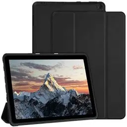 Produktbild: AMZCASE Hülle für alle neuen Amazon Fire HD 10 und Fire HD 10 Plus Tablets (nur kompatibel mit der 11. Generation 2021) – Ultraleichte Slim Shell Stand Cover Auto Wake/Sleep (Schwarz)