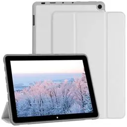 Produktbild: AMZCASE Hülle für alle neuen Amazon Fire HD 10 und Fire HD 10 Plus Tablets (nur kompatibel mit der 11. Generation 2021) – Ultraleichte Slim Shell Stand Cover Auto Wake/Sleep (Grau)