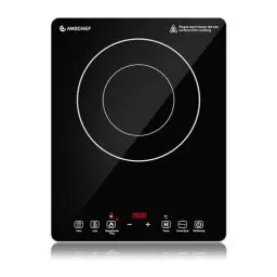 Produktbild: AMZCHEF Einzel Induktionskochplatte, 3500W Induktionskochfeld 1 Platte mit Doppelter Ring, 9 Leistungs- und Temperaturstufen, Sicherheitssperre, Pausenfunktion, Zeitschaltuhr, Überhitzungsschutz