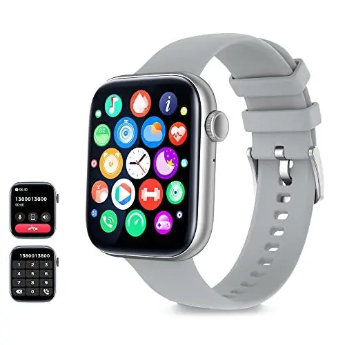 Produktbild: AMZSA Smartwatch Damen Herren mit Telefonfunktion, Fitness Tracker 2.01 HD Touchscreen,fitnessuhr Tracker mit Schlafmonitor Pulsuhr 120+ Sportmodi Sportuhr Fitness Uhr Armbanduhr für Android ios