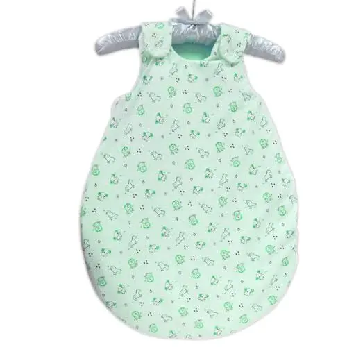 Produktbild: Baby-Joy Schlafsack Anna Winterschlafsack Jersey Babyschlafsack Sommer Winter AN1-68-04 - Grün Hellgrün
