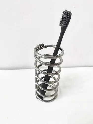 Produktbild: anaan Spiral Stifthalter Metall Stiftköcher Zahnbürstenhalter Zahnputzbecher Pinselhalter Tischorganizer Schreibtisch Organizer Design 2er Set