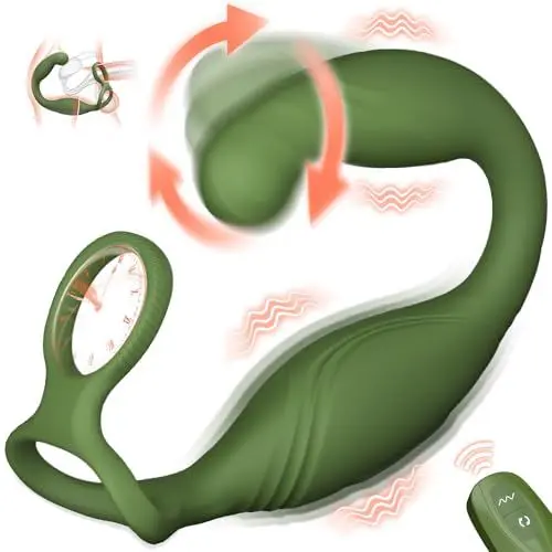 Produktbild: Analvibratoren für Mann Prostata Stimulation Männer Vibration mit 360° drehenden 10 Vibrationen Anal Vibrator Sex Spielzeug für die Männer C-förmige tragbare Vibratorensets für Männer Anal plug