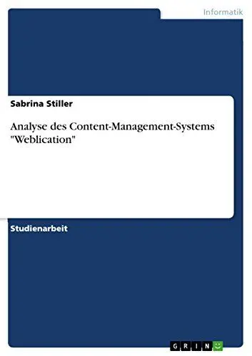 Produktbild: Analyse des Content-Management-Systems 