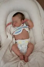Produktbild: Anano Lebensechte Baby Puppen, Wiedergeburt Baby Puppen Junge 20Zoll Realistisches Babypuppe Vollsilikon Vinyl Neugeborenes Kleinkind Handgezeichnet Haar Reborn Baby Puppen