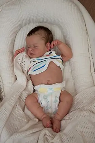Produktbild: Anano Lebensechte Baby Puppen, Wiedergeburt Baby Puppen Junge 20Zoll Realistisches Babypuppe Vollsilikon Vinyl Neugeborenes Kleinkind Handgezeichnet Haar Reborn Baby Puppen