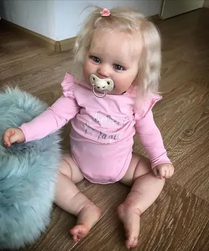 Produktbild: Anano Reborn Baby Mädchen Puppe 50CM Vollsilikon Lebensechte Babypuppe Wie Echtes Baby Kleinkind
