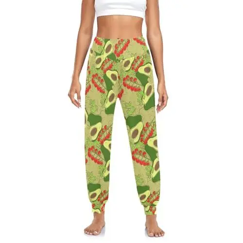 Produktbild: Anantty Damen Yogahose Gemüse Tomaten Petersilie Ingwerwurzel Avocado Haremshose Dance Hosen Harem Yoga Pilates Hosen