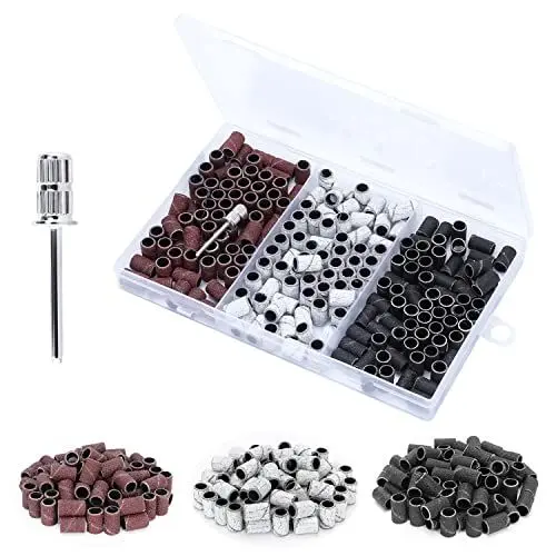 Produktbild: ANBEISTEE Sanding Bands Nail Drill Bits 210Pcs Grits Electric File Nail Sanders #80#120#180, 3/32