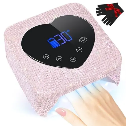 Produktbild: ANBEISTEE UV-Licht für Nägel, 72W Wiederaufladbare Nagellampe, Schnelle Trockner Härtung Lampe, Gel Nagellack Mit 5 Timer Einstellung, Touch Control Auto Sensor, für Salon
